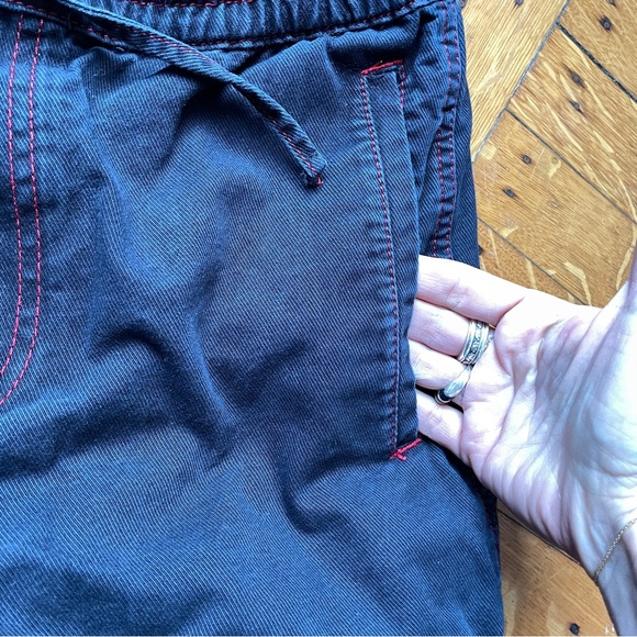 Topman Black TaperedJoggers Red Stitching SZ Small - Picture 4 of 10